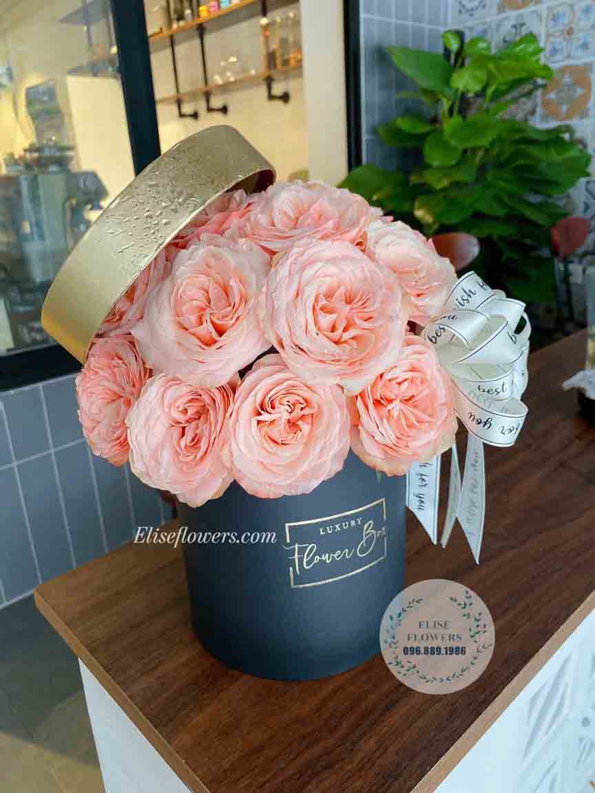 Hộp hoa hồng nhập khẩu sang trọng | HOA SINH NHẬT HÀ NỘI | Hộp hoa tươi