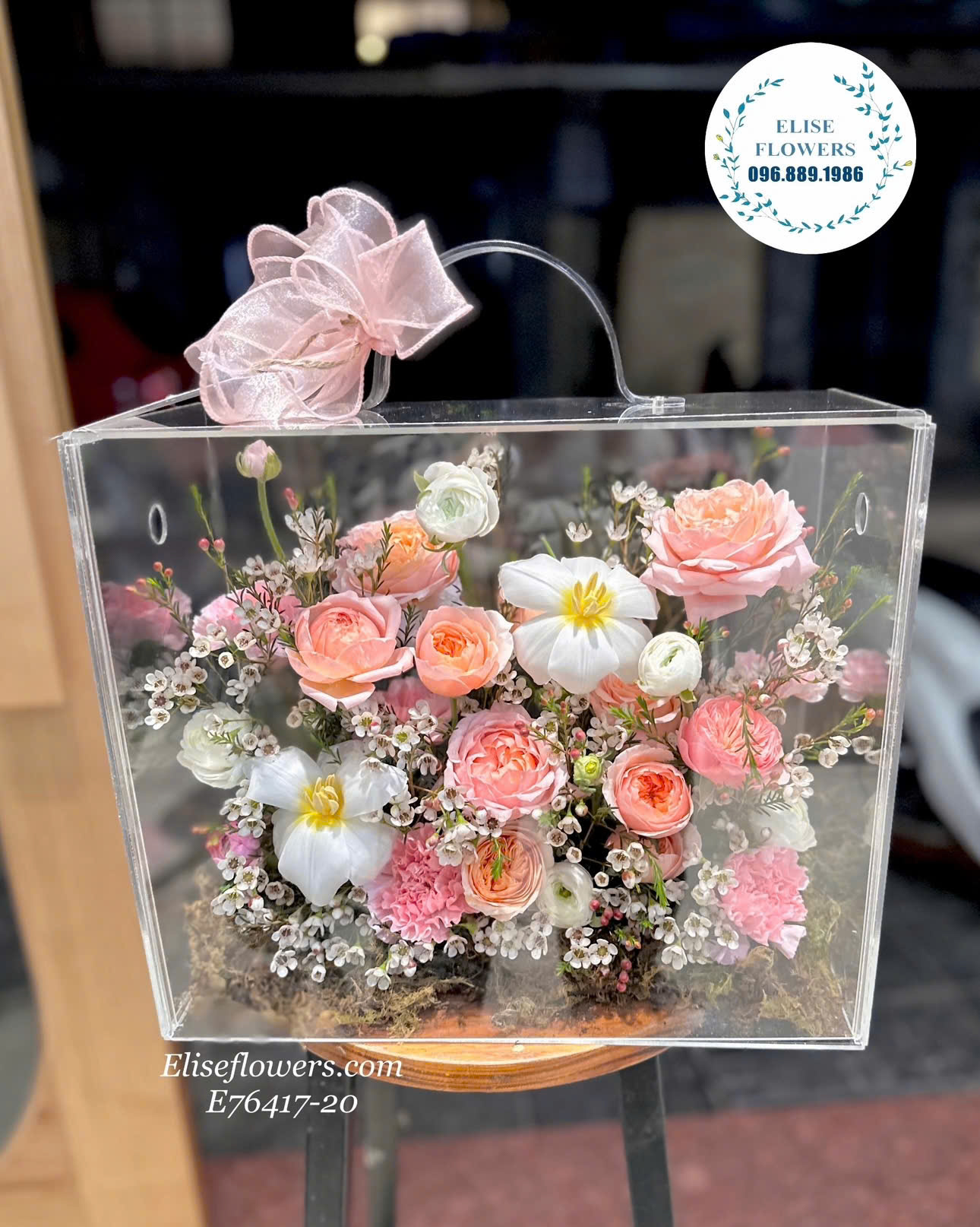 Hộp hoa mica. Hộp hoa mica giá rẻ ở Hà Nội. Mua hộp hoa mica giá rẻ ở Hà Nội