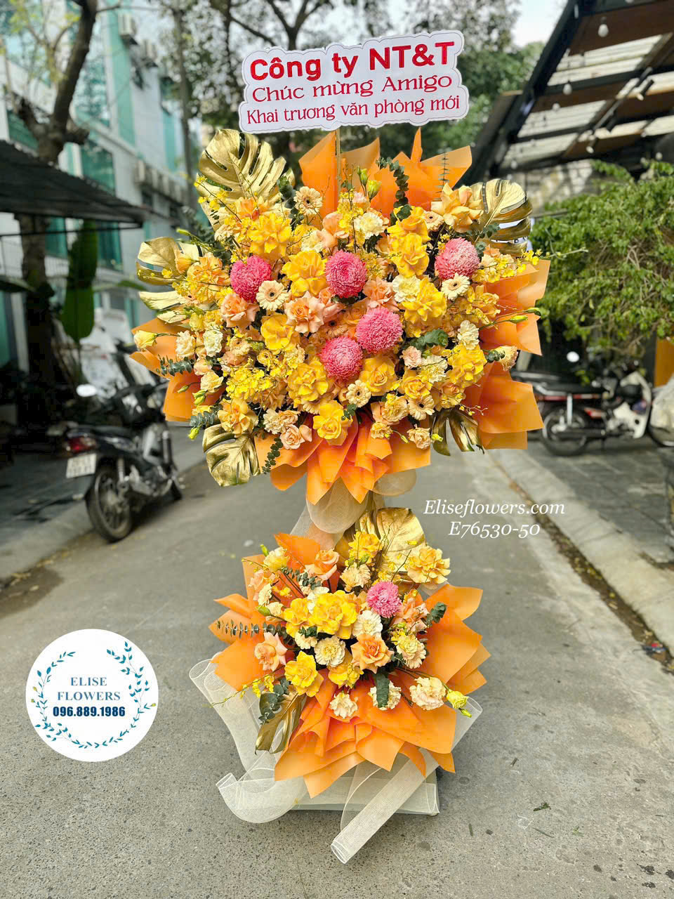 Điện kệ hoa khai trương cao cấp tại HÀ NỘI. Giao hoa khai trương Hà Nội