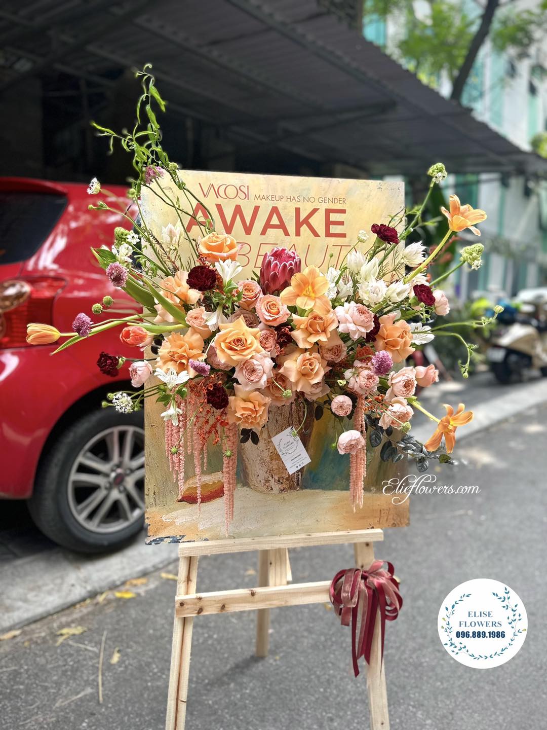 Kệ hoa khung tranh đẹp tinh tế ở Hà Nội.Hoa khung tranh cao cấp Hà Nội - Elise Flowers