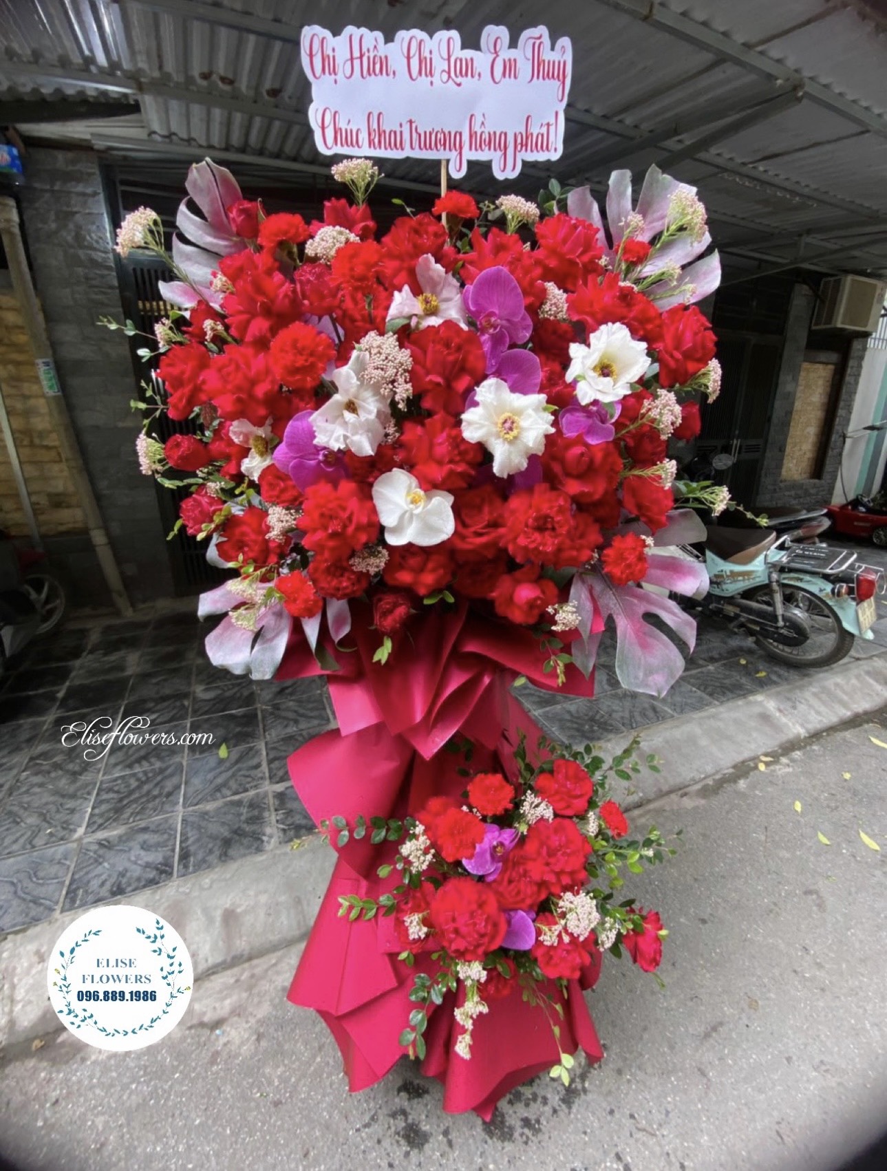 Hoa chúc mừng khai trương đẹp ở quận Nam Từ Liêm, Bắc Từ Liêm, Đông Anh Hà Nôi. Hoa tươi Hà Nội - Elise Flowers