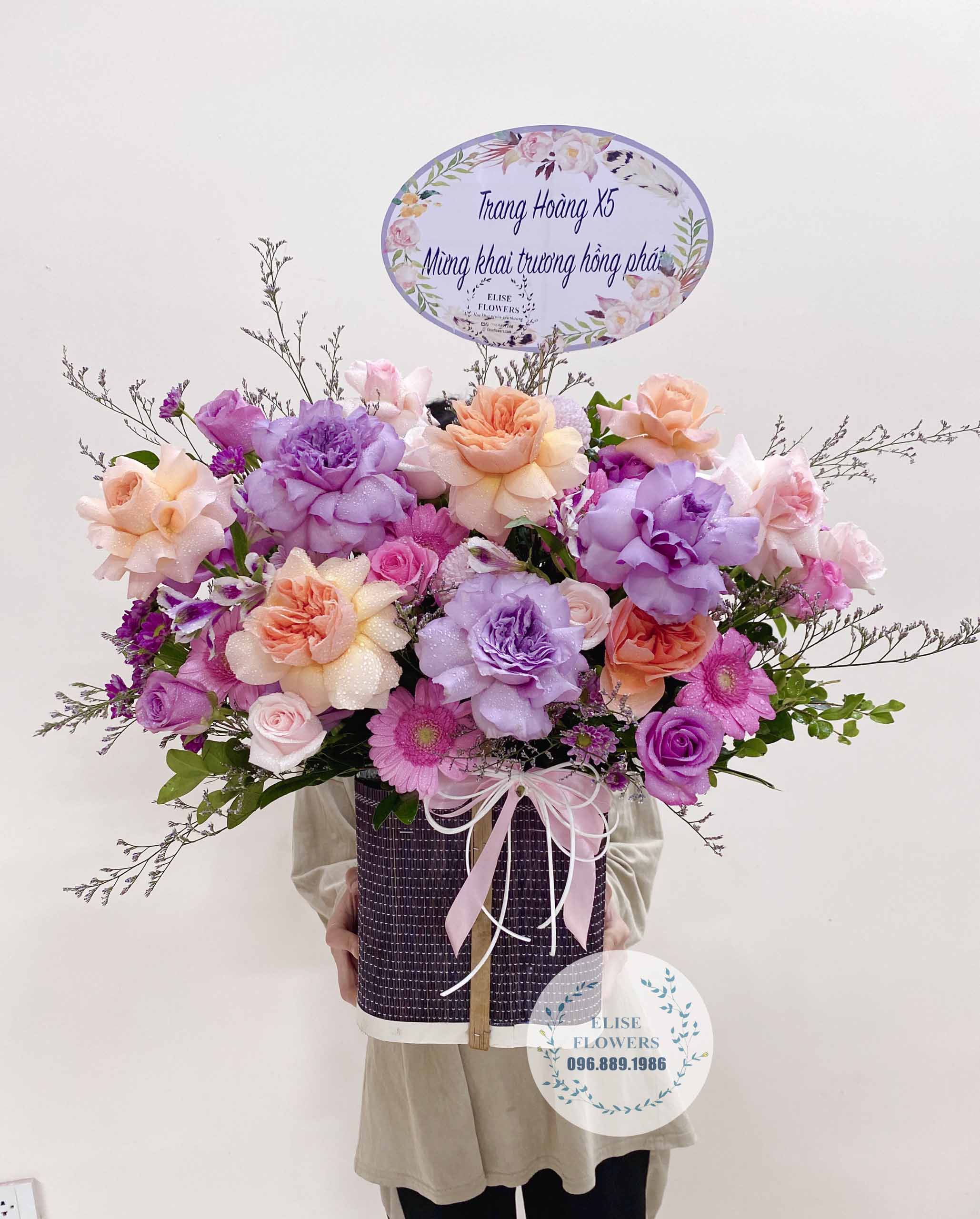 giỏ hoa tặng sinh nhật vợ  Hoa Tươi Lê Gia