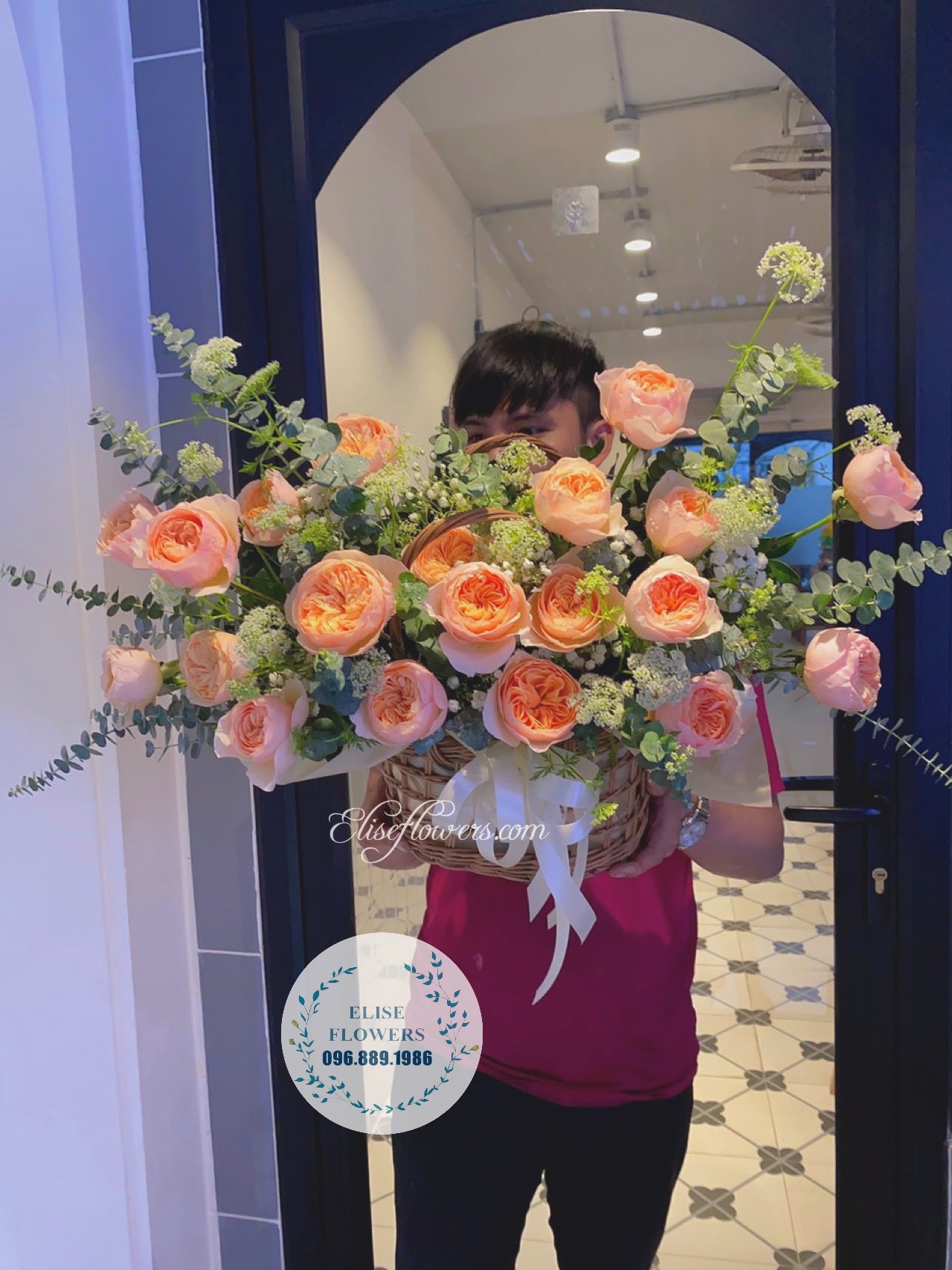 Lẵng hoa chúc mừng sinh nhật đẹp | Lẵng hoa hồng Juliet nhập khẩu | Điện hoa sinh nhật đẹp ở Hà Nội