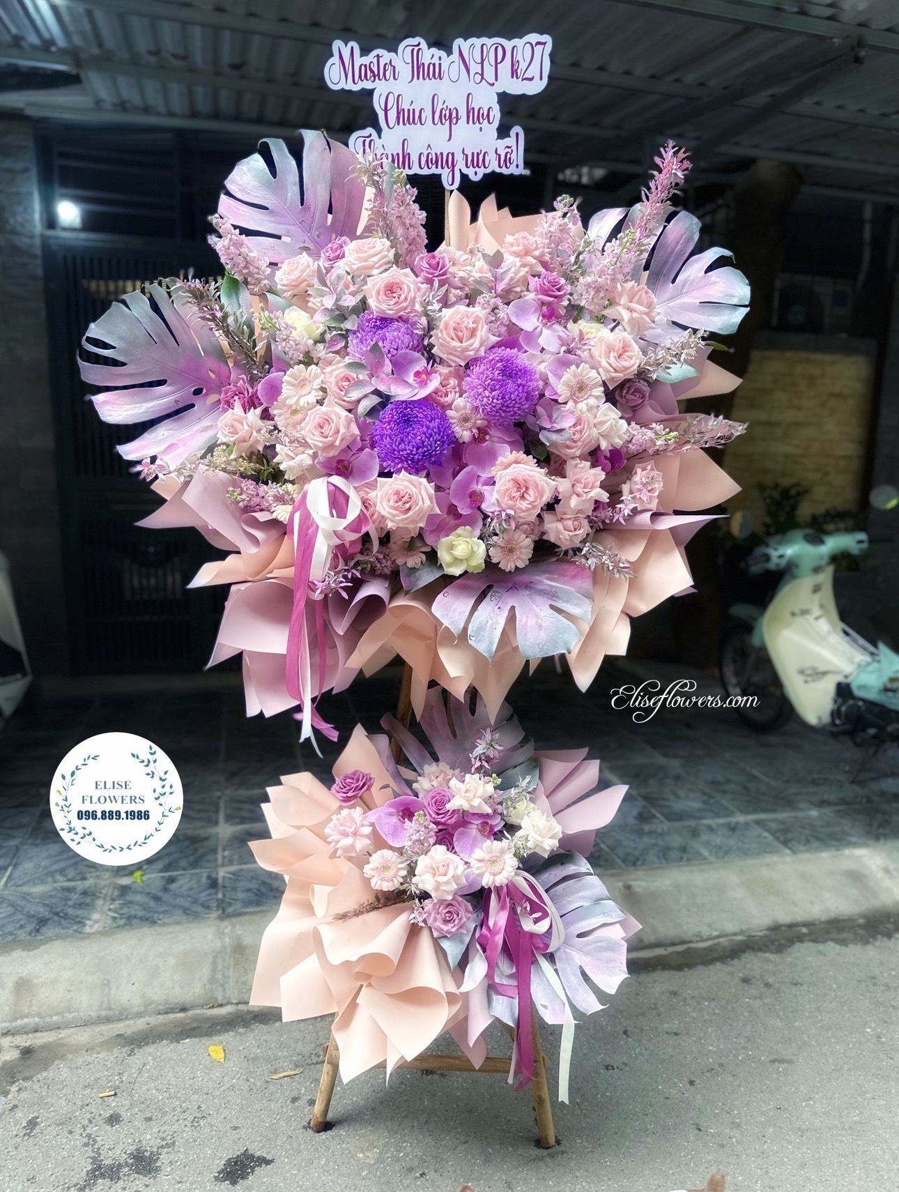 Lẵng hoa khai trương sang trọng ở Hà Nội. Shop hoa tươi Hà Nội - Uy tín - Giá rẻ - Elise Flowers