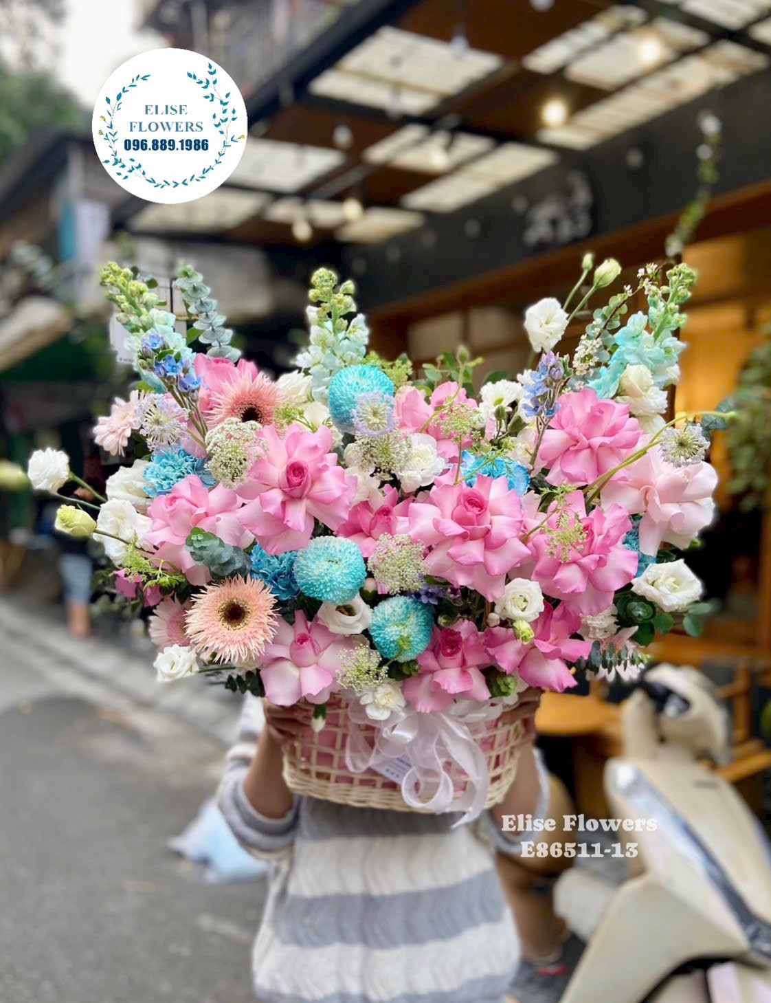 Hoa sinh nhật đẹp. Lẵng hoa tặng sinh nhật người thân, bạn bè ở Hà Nội. Địa chỉ mua hoa uy tín