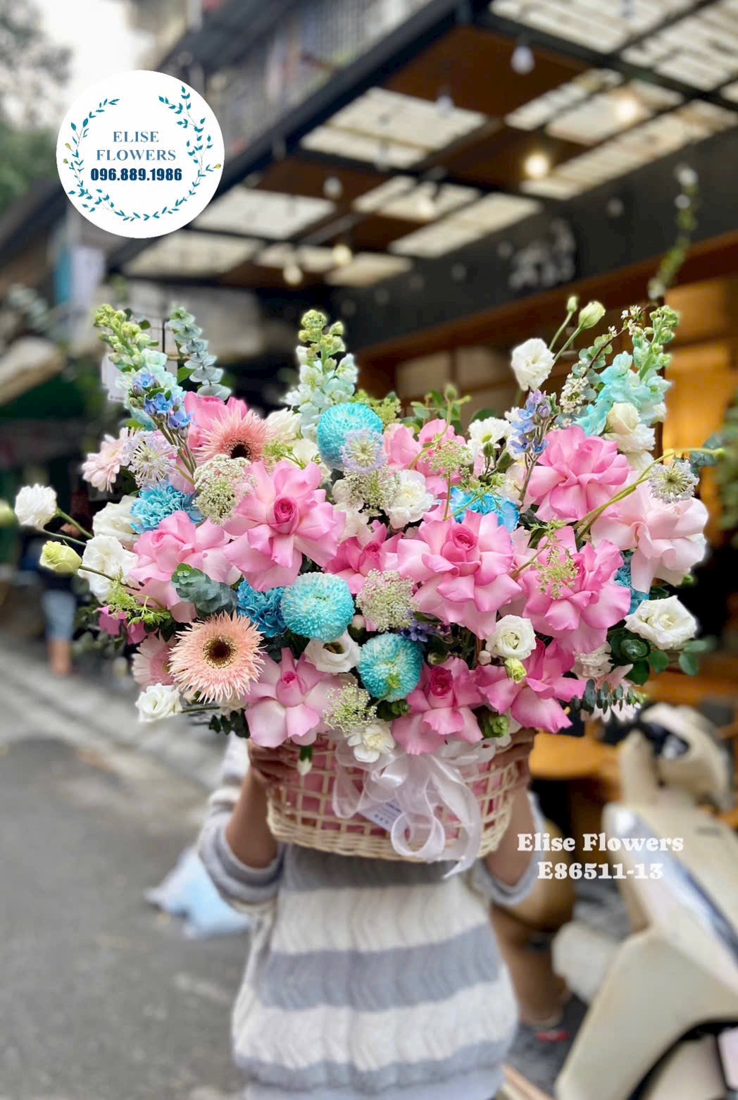 Hoa sinh nhật đẹp. Lẵng hoa tặng sinh nhật người thân, bạn bè ở Hà Nội. Giao hoa hoả tốc