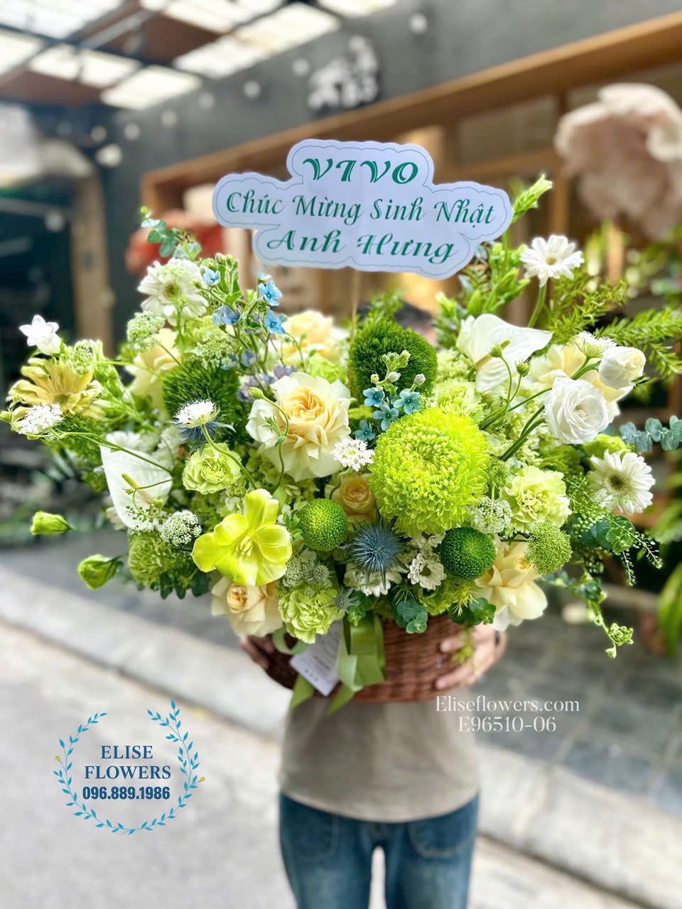 Mua lẵng hoa sinh nhật đẹp,ý nghĩa tặng bố.