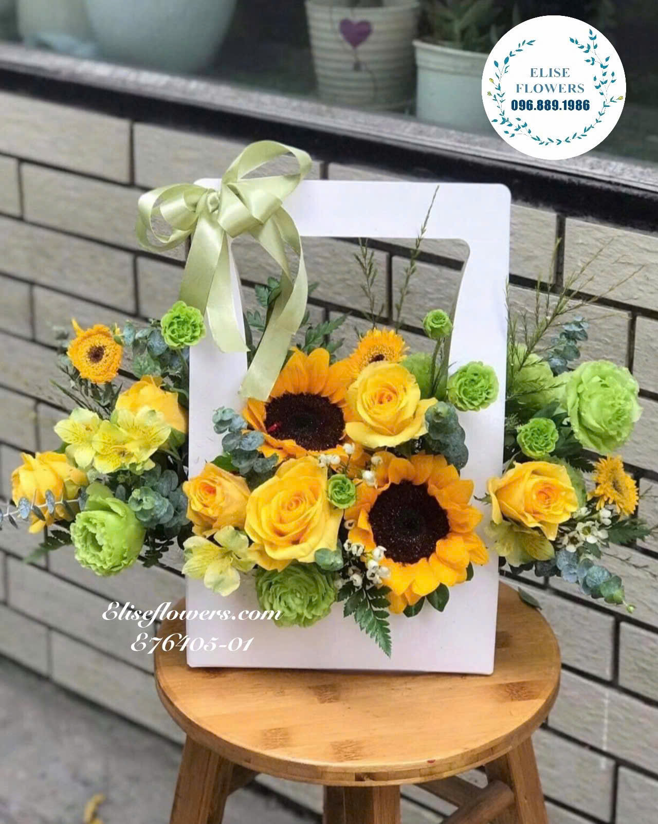 túi hoa hướng dương đẹp, giá rẻ Cầu Giấy. Điện hoa Elise Flowers.