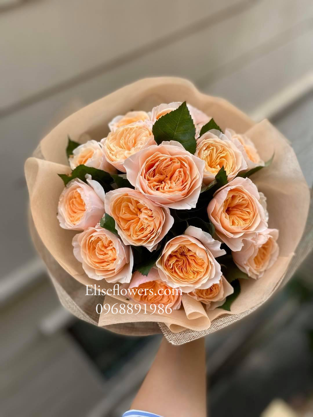 Hình ảnh hoa hồng Juliet | Bó hoa hồng Juliet tại tiệm hoa Eliseflowers 