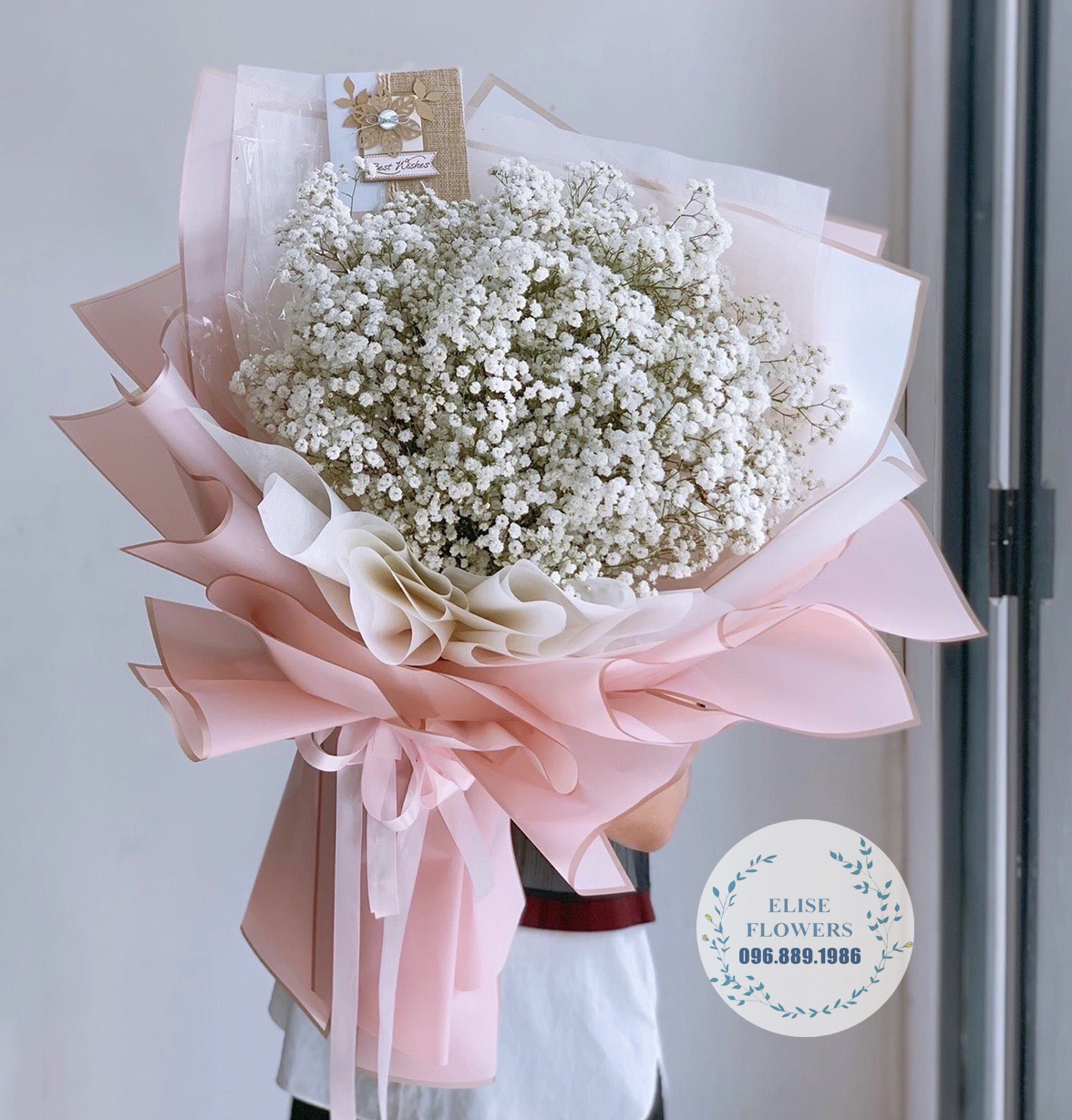 Bó hoa baby trắng khổng lồ | Bó hoa đẹp tinh tế tặng vợ yêu 