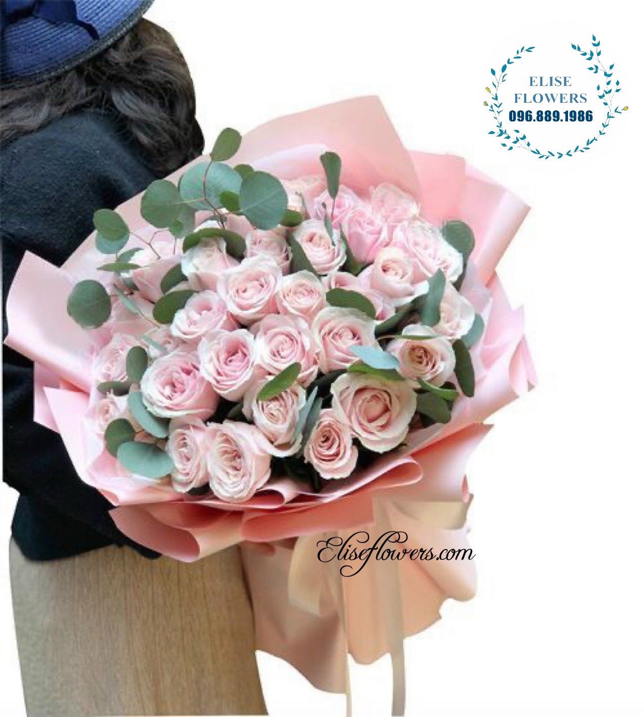 Bó hoa hồng kem dâu tặng bạn gái | Bó hoa tỏ tình lãng mạn 