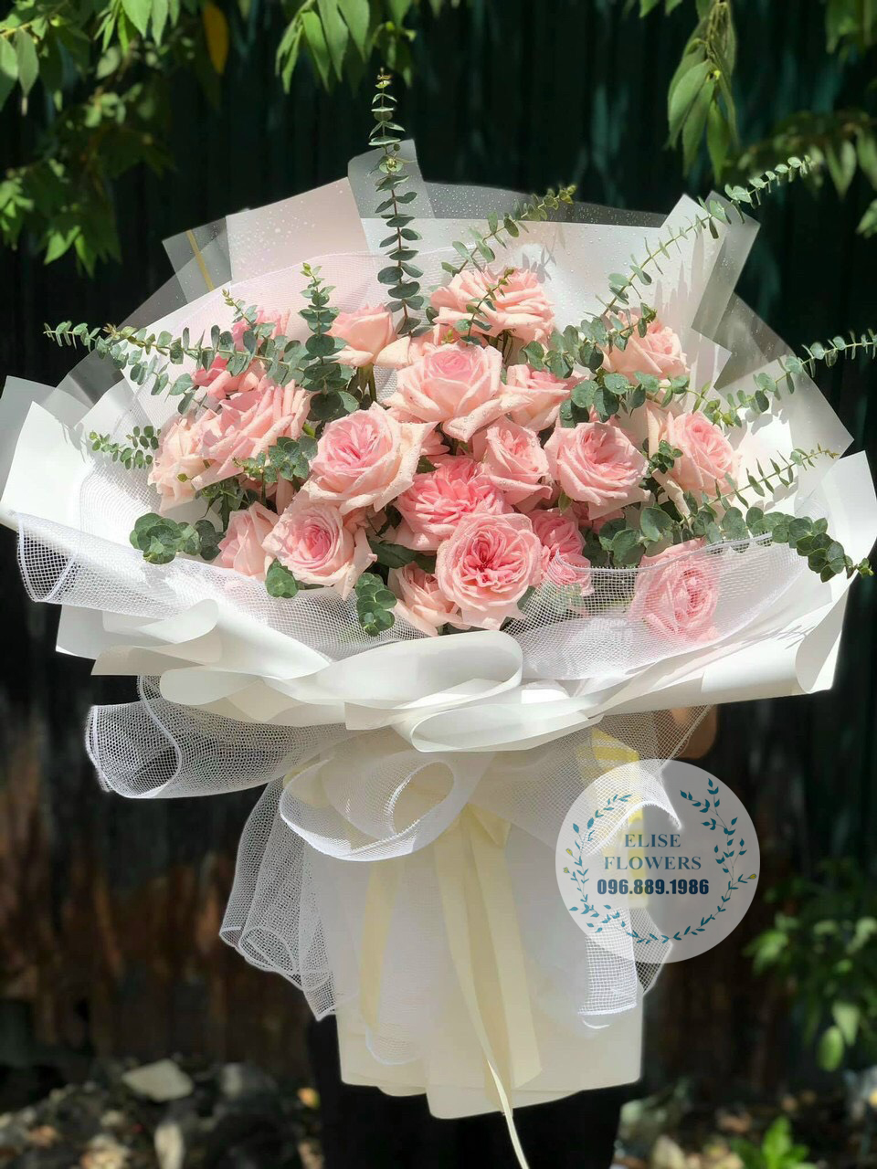 Bó hoa hồng nhập khẩu Ohara màu Hồng Pastel | HOA TƯƠI QUẬN CẦU GIẤY