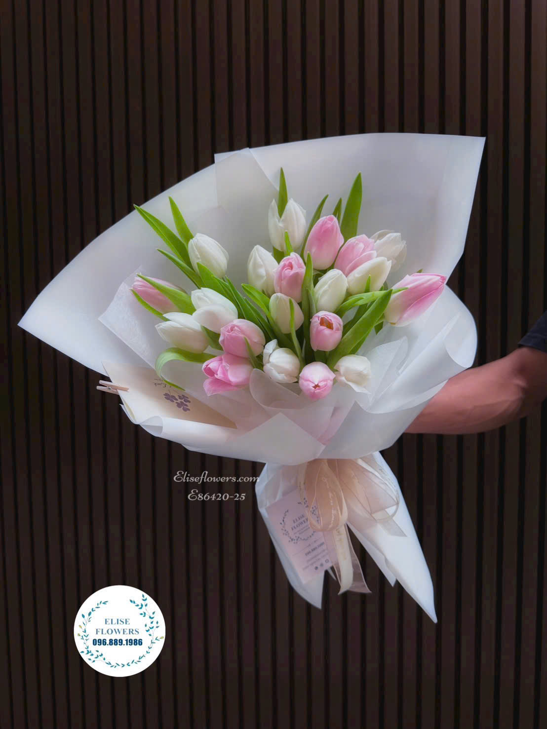 Bó hoa Tulip hồng dynasty nhập khẩu cao cấp tặng bạn gái| Eliseflowers