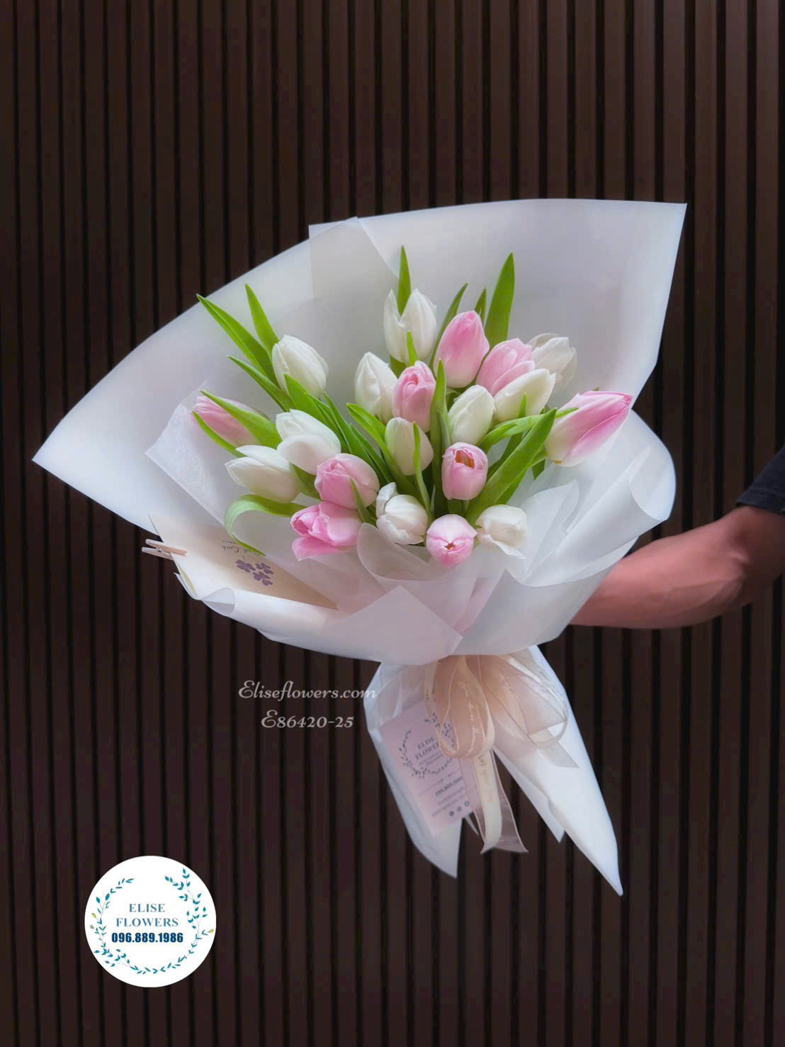 Bó hoa Tulip hồng dynasty nhập khẩu cao cấp tặng bạn gái| Eliseflowers