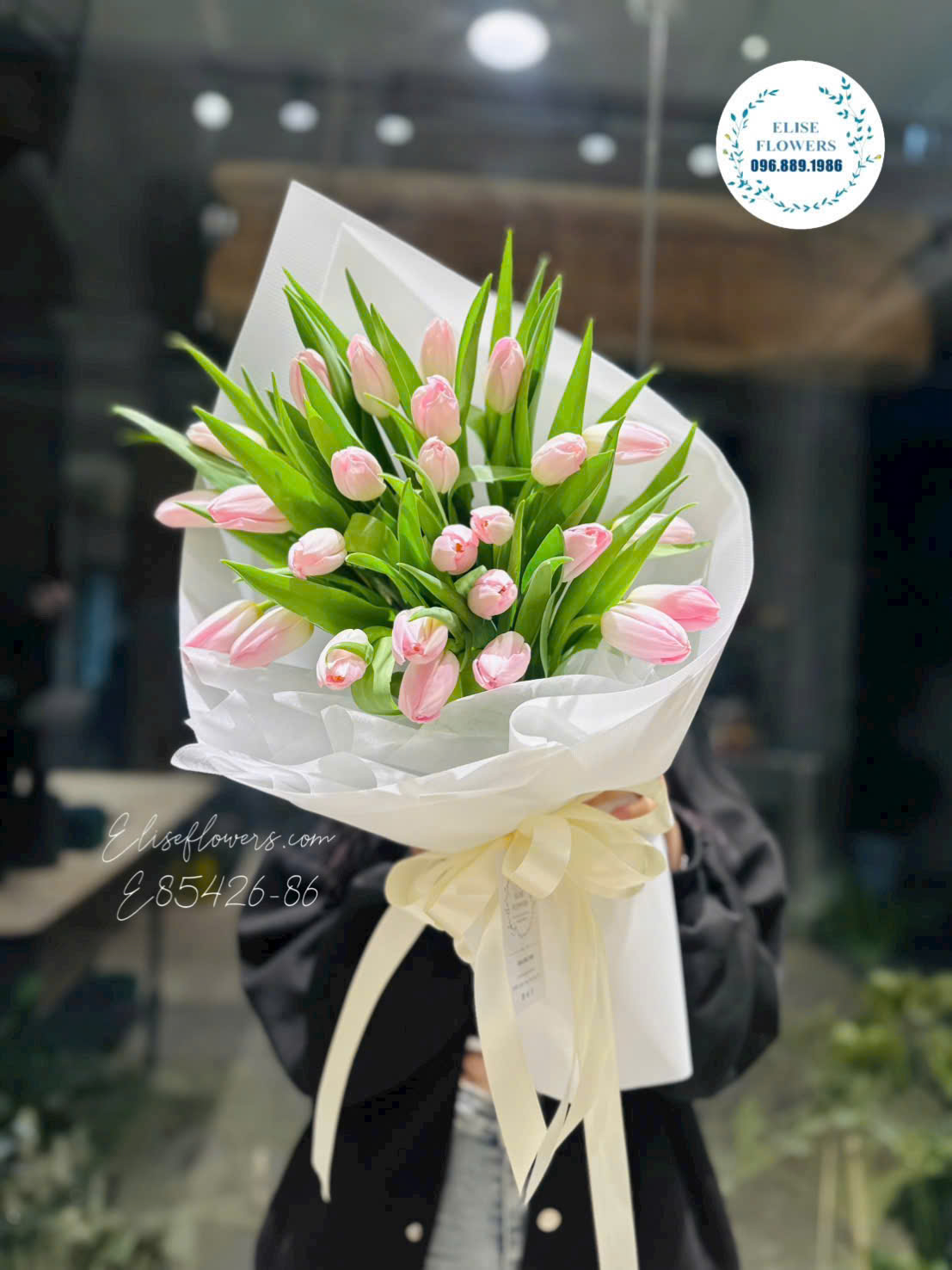 Bó Hoa Tulip Hồng Dynasty Cao Cấp – Món Quà Sinh Nhật Tinh Tế Cho Bạn Gái