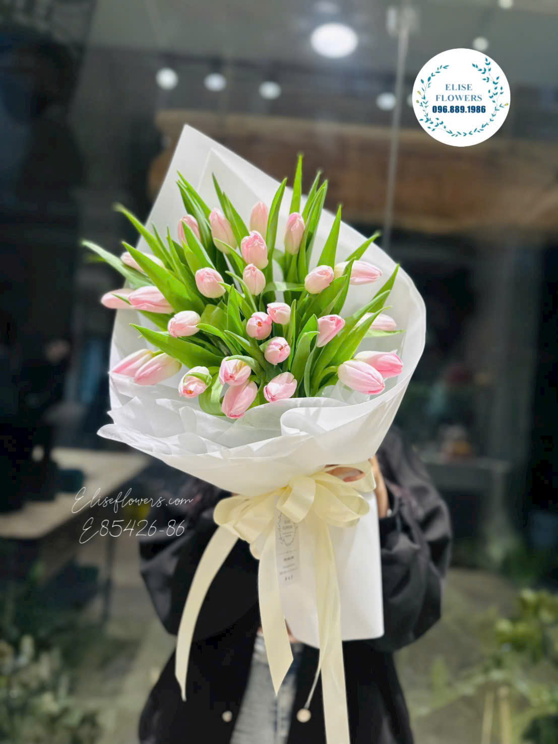 Bó Hoa Tulip Hồng Dynasty Cao Cấp – Món Quà Sinh Nhật Tinh Tế Cho Bạn Gái