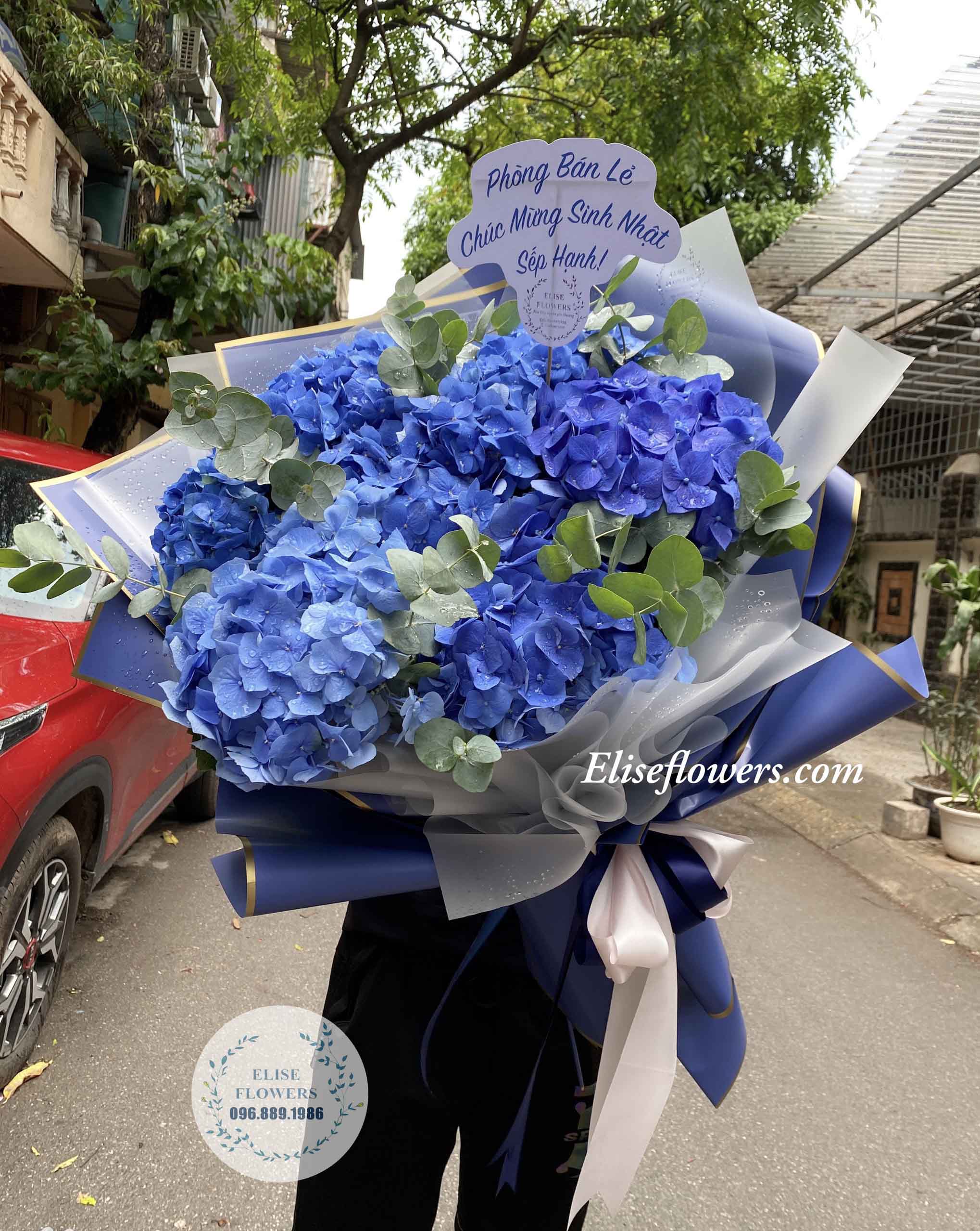 Bó hoa cẩm tú cầu xanh chúc mừng sinh nhật ý nghĩa 