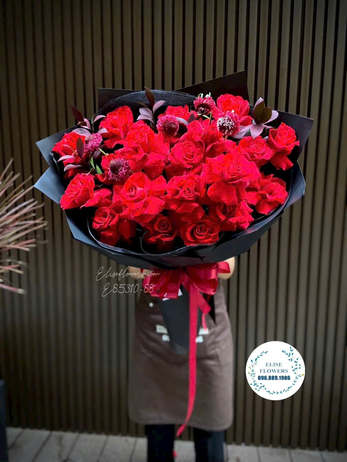 Bó Hoa Hồng Đỏ Nhập Khẩu Cao Cấp Tặng Bạn Gái Tại Eliseflowers