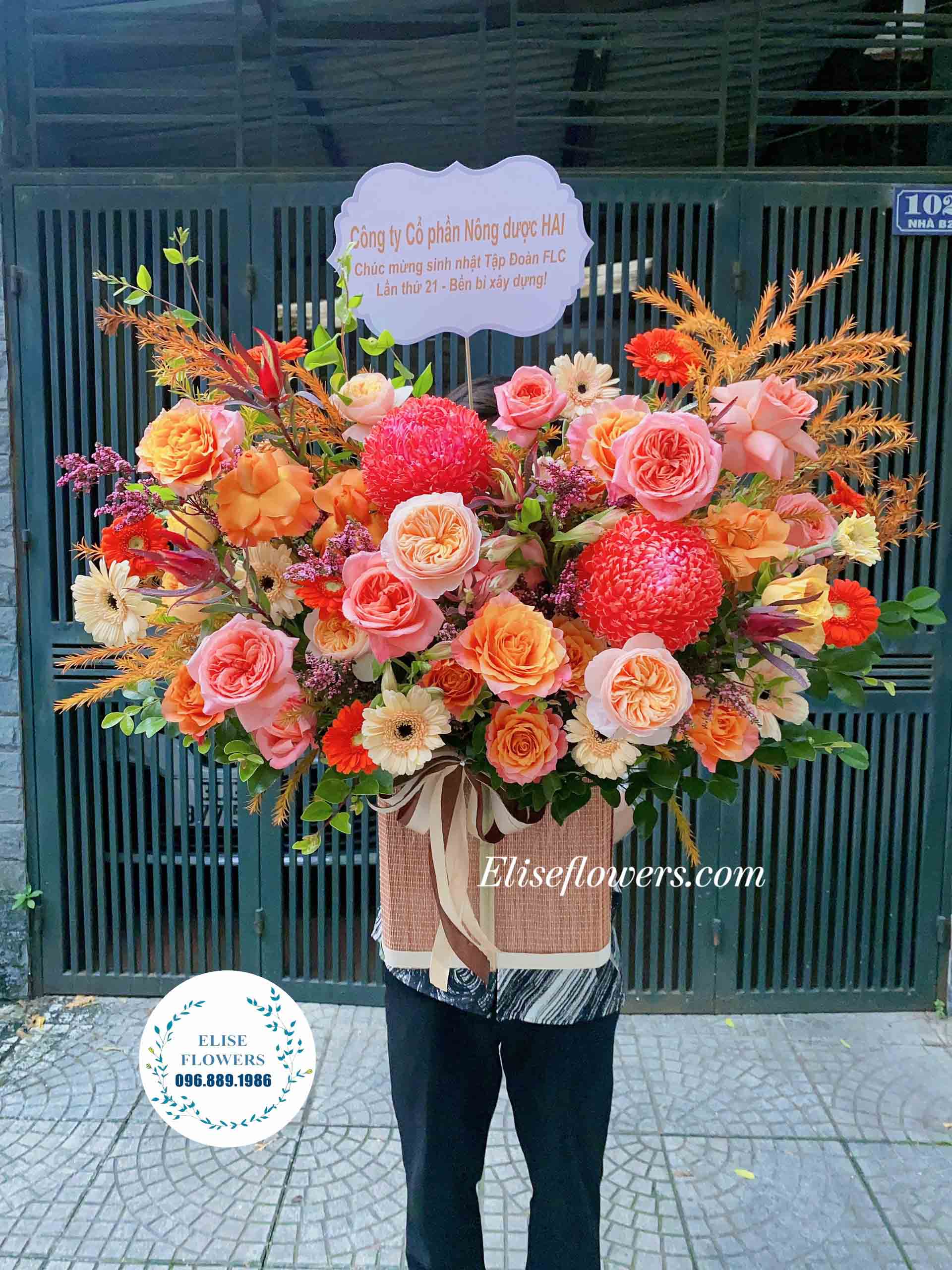 Lẵng hoa sinh nhật công ty đẹp ở Cầu Giấy Hà Nội | Hoa sinh nhật công ty quận Hà Đông - Hoa sinh nhật công ty quận Tây Hồ, Hoa sinh nhật công ty quận Từ Liêm