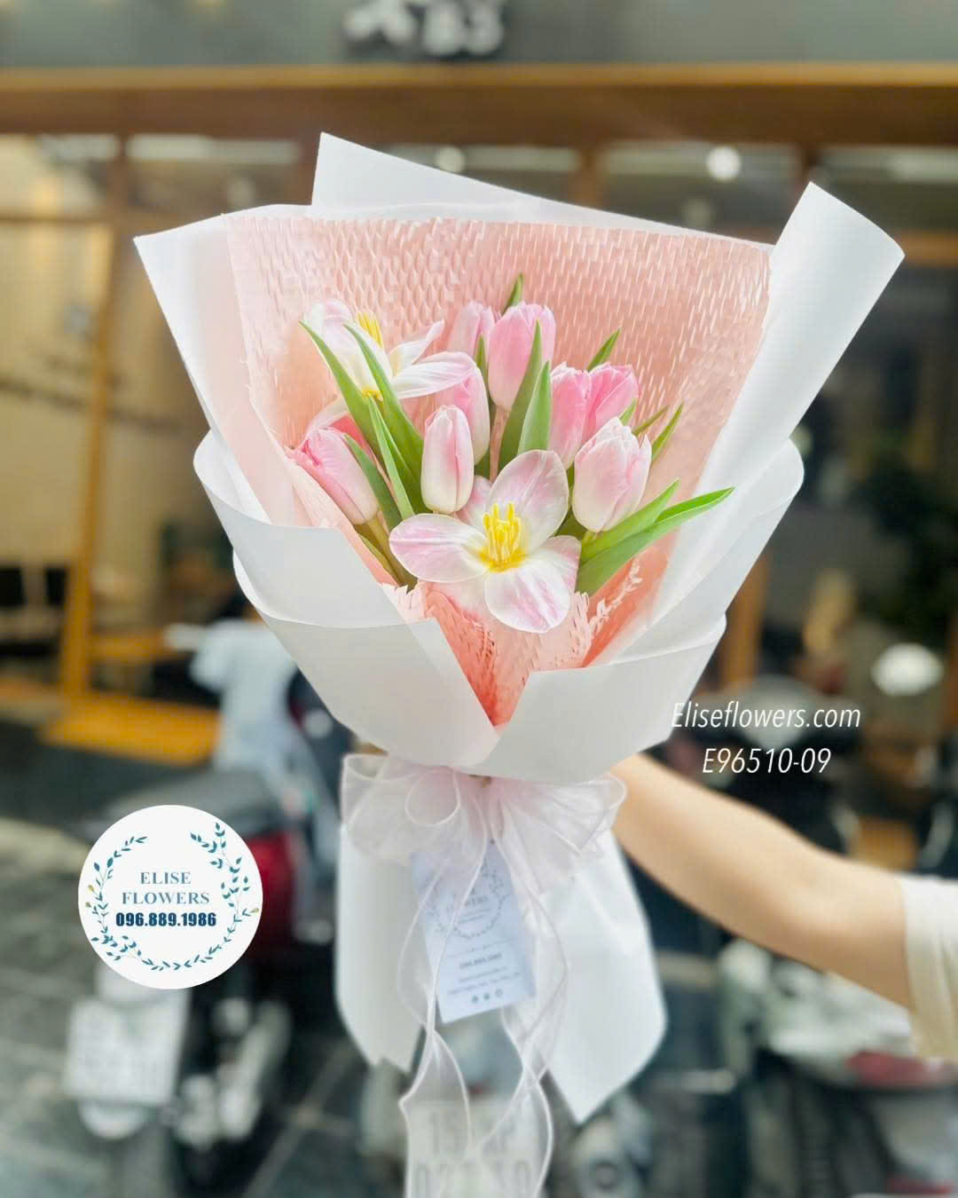 Mẫu hoa tulip hồng Dynasty nhập khẩu thiết kế sang trọng giao nhanh tại Hà Nội