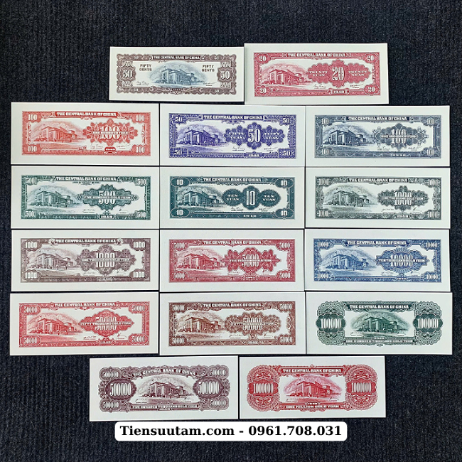 Bộ Lưu Niệm 16 tờ Trung Quốc Tưởng Giới Thạch - SP008053
