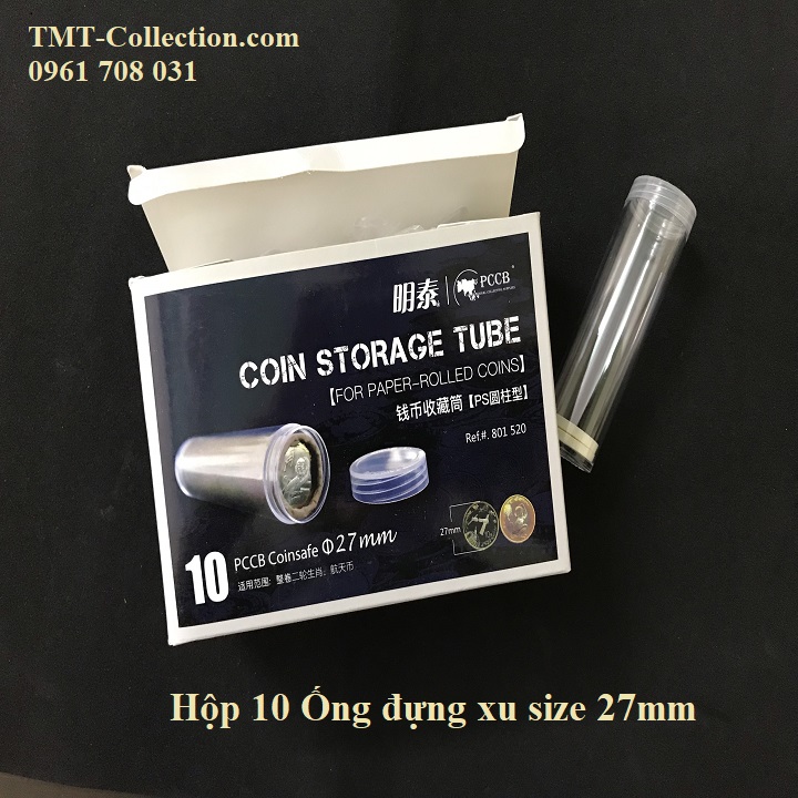 Hộp 10 ống đựng xu 27mm - TMT Collection.com