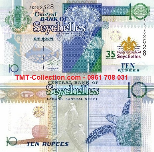 seychelles 10 Rupees 2013 UNC (tờ)
