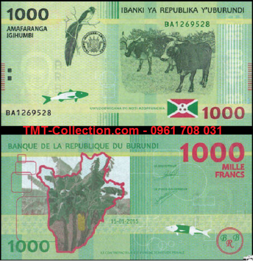 Burundi 1000 Francs 2015 UNC