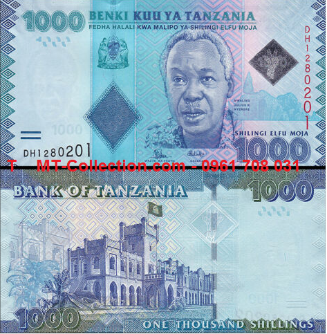 Tanzania 1000 Shillings 2015 UNC (tờ)