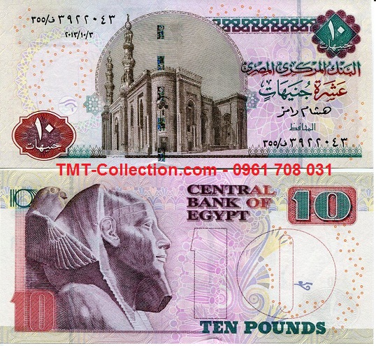 Egypt - Ai Cập 10 Pound 2013 UNC (tờ)