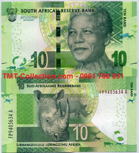 South Africa - Nam Phi 10 Rand 2015 UNC (tờ)