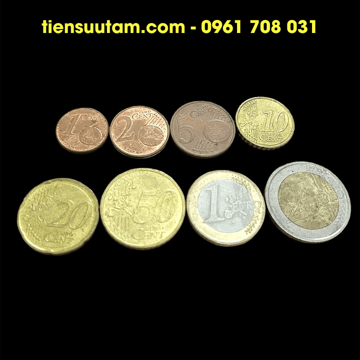 Bộ 8 Xu Euro 