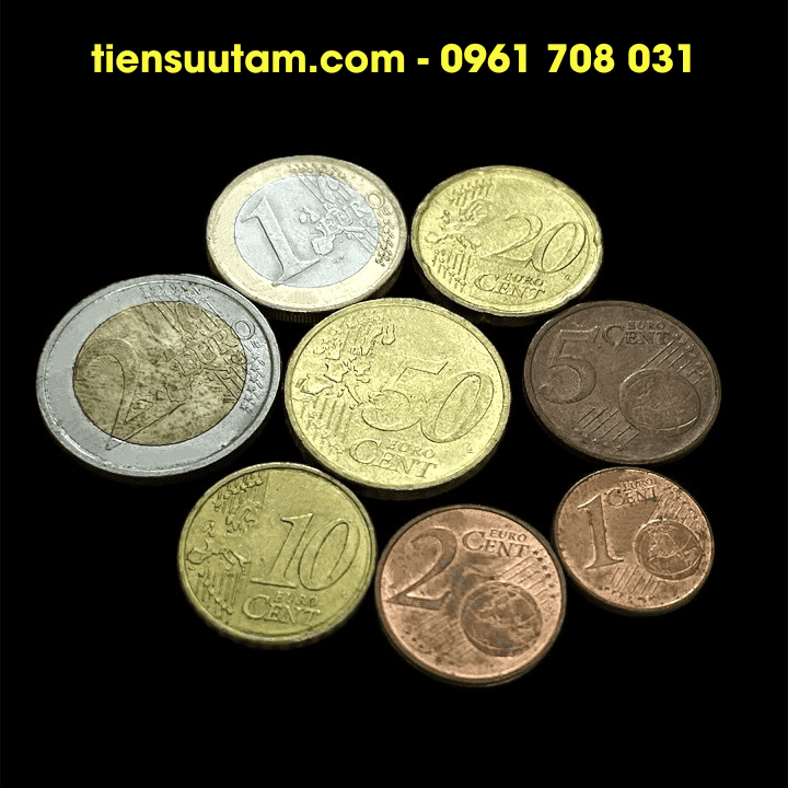 Bộ 8 Xu Euro 
