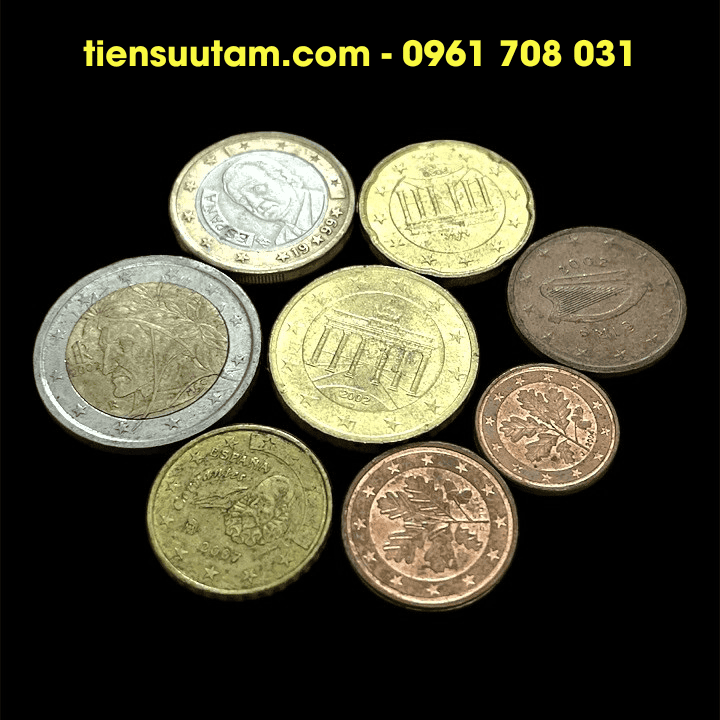 Bộ 8 Xu Euro 