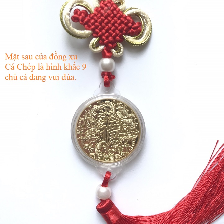 Dây treo may mắn xu hình Cá Chép - TMT Collection.com