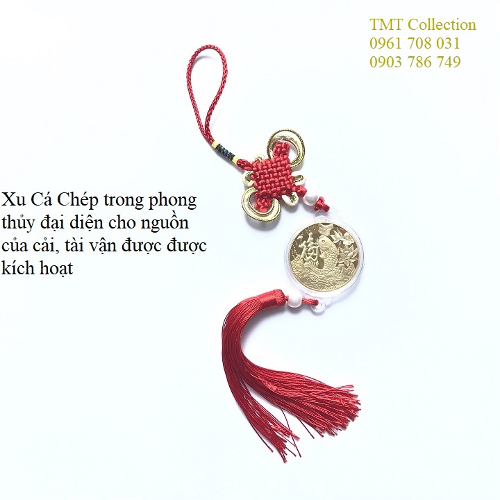 Dây treo may mắn xu hình Cá Chép - TMT Collection.com