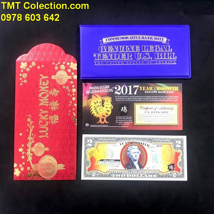 Tiền kỷ niệm 2 USD con Gà 2017 - TMT Collection.com