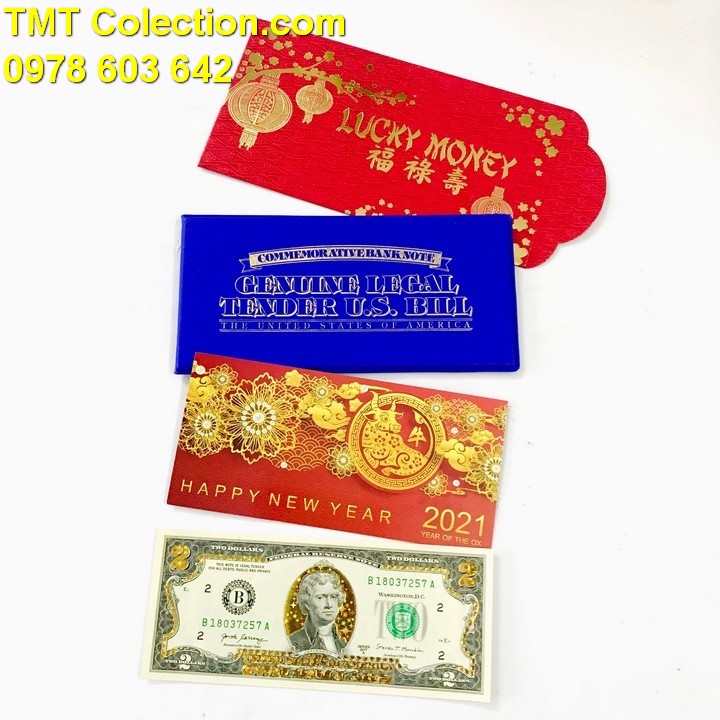 Tiền kỷ niệm 2 USD nhũ vàng 24k - TMT Collection.com