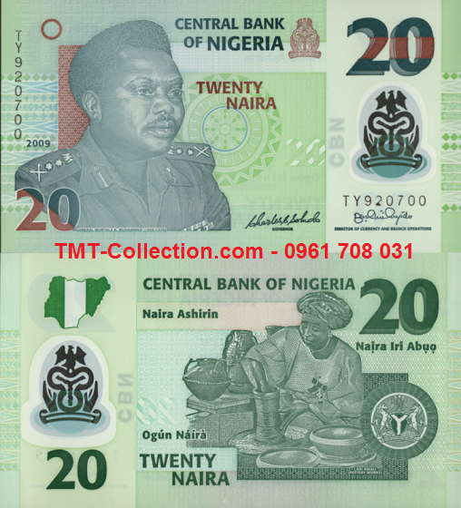 Nigeria 20 Naira 2009 UNC Polymer (tờ)