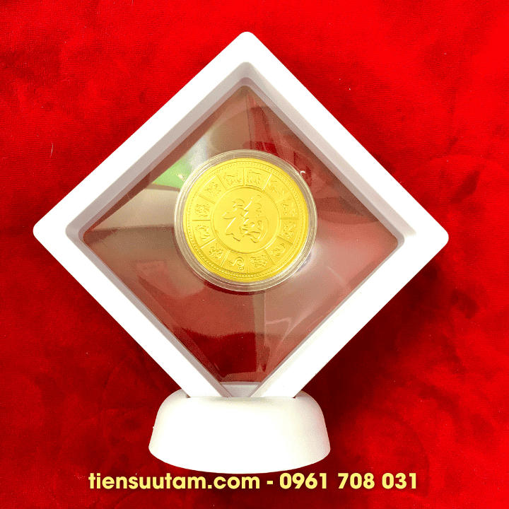 Khung Trưng Bày Xu Con Rắn HongKong Mạ Vàng