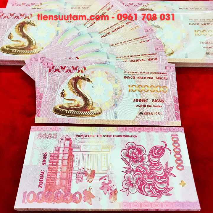 Tiền Lì Xì 1 Triệu Dola Macao Hình Con Rắn