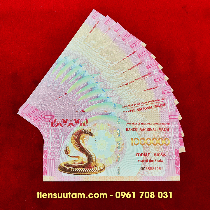 Tiền Lì Xì 1 Triệu Dola Macao Hình Con Rắn