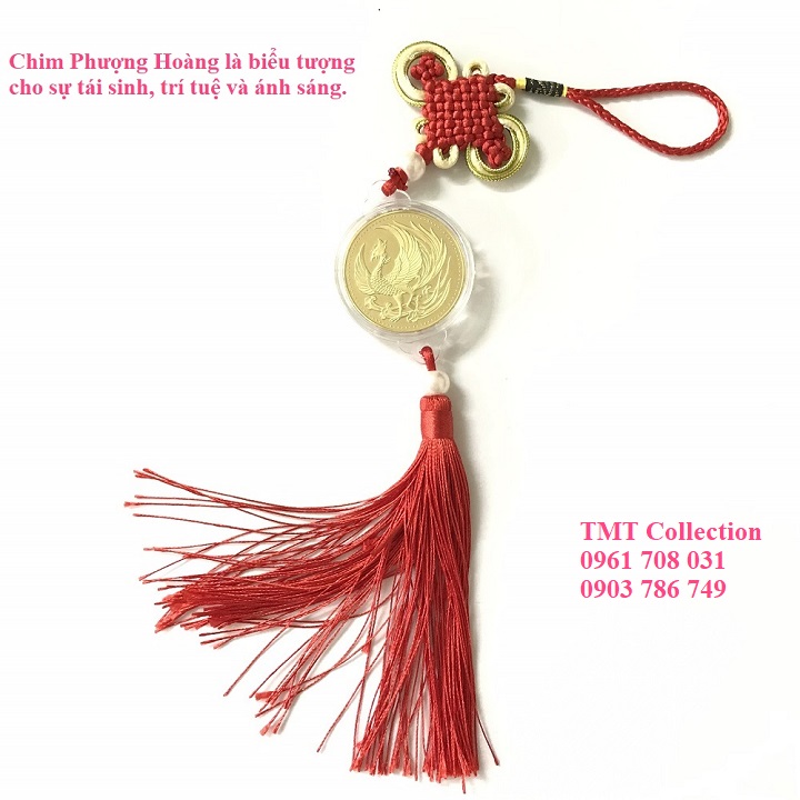 Dây treo may mắn xu hình Phụng (Phượng) - TMT Collection.com