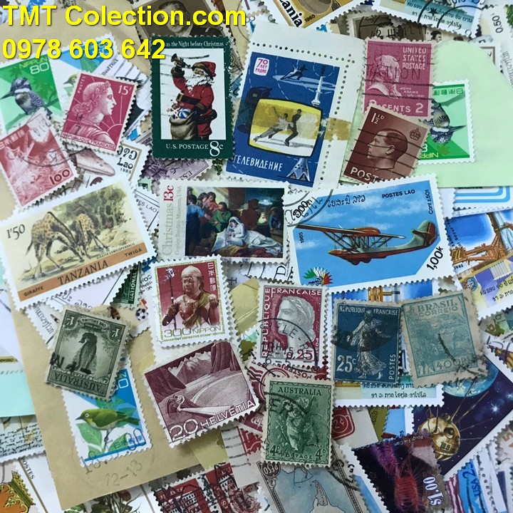 Bộ 500 con tem thế giới nhiều loại - TMT Collection.com