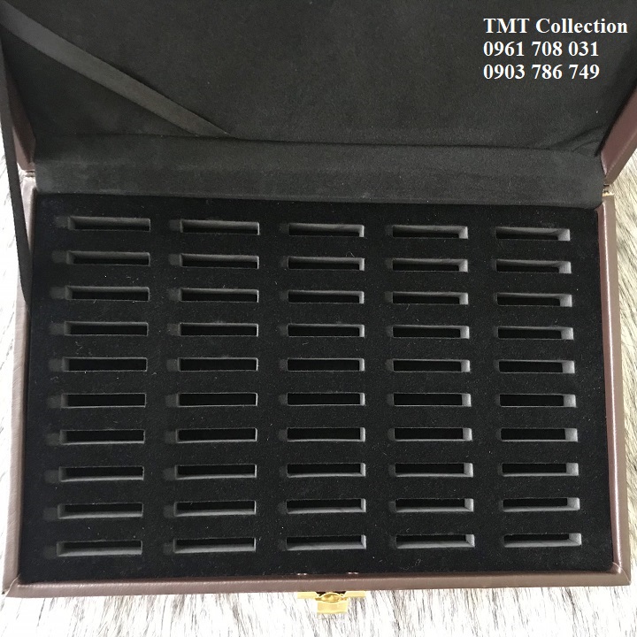 Hộp gỗ da đựng 50 xu - TMT Collection.