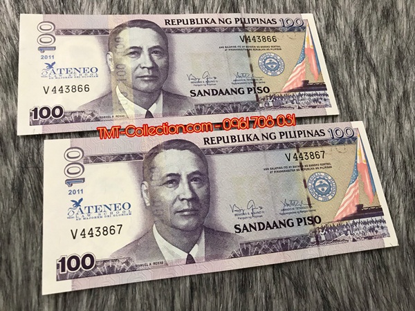 Philippines 100 Piso 2011 UNC kỷ niệm trường ĐH ATENEO