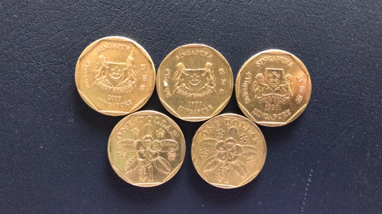 đồng xu 1 dollar Singapore