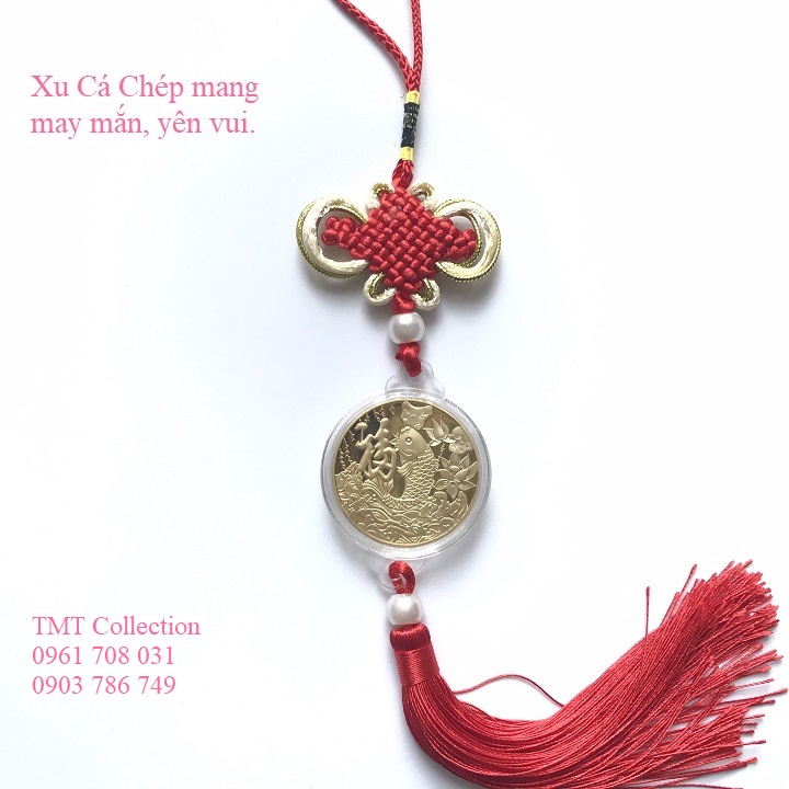 Dây treo may mắn xu hình Cá Chép - TMT Collection.com