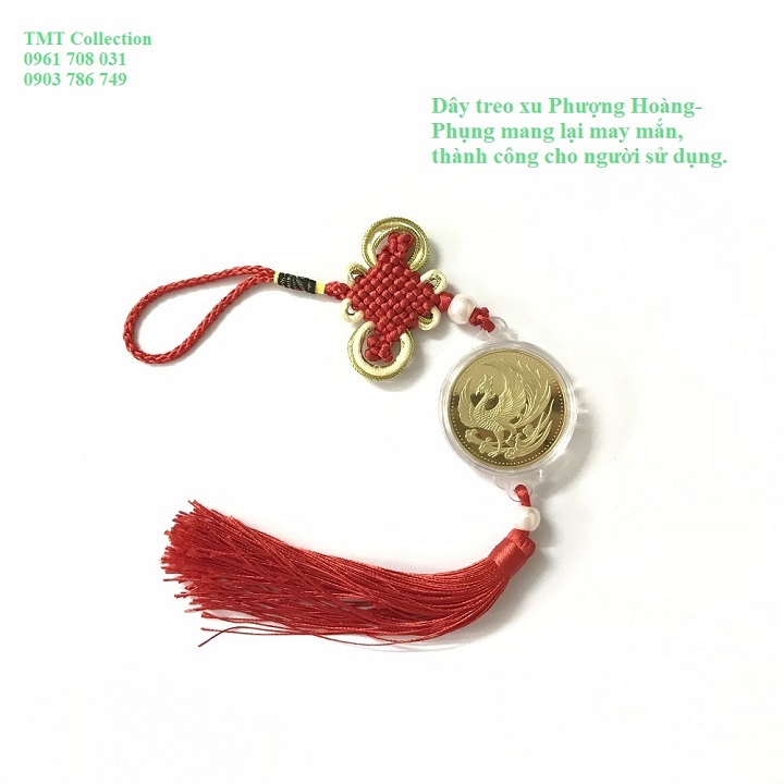 Dây treo may mắn xu hình Phụng (Phượng) - TMT Collection.com