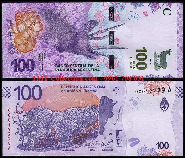 Argentina 100 peos 2018 UNC